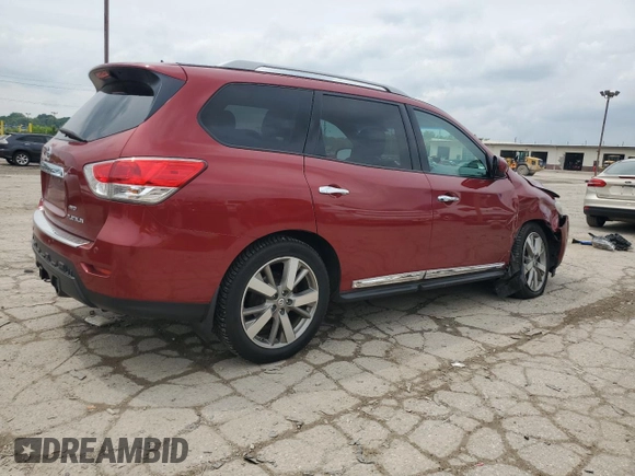 2016 Nissan Pathfinder Platinum with VIN 5N1AR2MM5GC636419, listed as a Copart auction lot 60929575 with 214,138 mi miles and Salvage title. Bid and sale history available at DreamBid. Image 3.