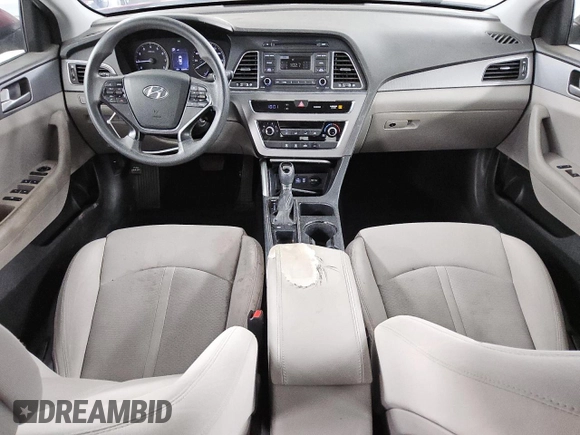 2017 Hyundai Sonata 2.4L with VIN 5NPE24AF0HH534818, listed as a Copart auction lot 48246895 with 123,436 mi miles and Clean Title. Bid and sale history available at carsss.com. Image 8.