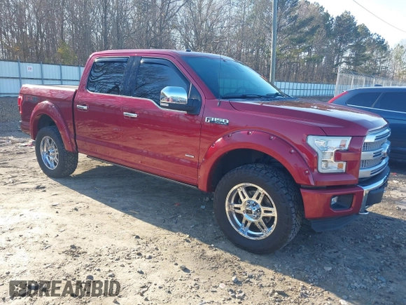 2015 Ford F-150 XLT with VIN 1FTEW1EG9FFA66343, listed as a IAAI auction lot 41497429 with 105,013 mi miles. Bid and sale history available at carsss.com. Image 1.