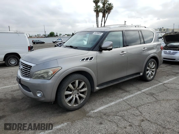 2012 Infiniti QX56 8-passenger with VIN JN8AZ2ND6C9716343, listed as a Copart auction lot 56209835 with 212,249 mi miles and Clean Title. Bid and sale history available at DreamBid. Image 1.