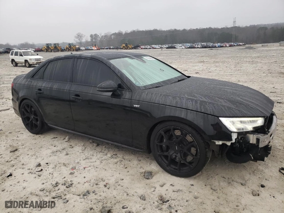 2018 Audi S4 Prestige with VIN WAUC4AF45JA148784, listed as a Copart auction lot 86244604 with 56,169 mi miles and Salvage Title. Bid and sale history available at carsss.com. Image 4.