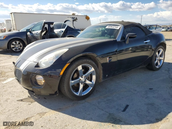 2008 Pontiac Solstice GXP with VIN 1G2MG35X18Y104728, listed as a Copart auction lot 46963244 with 40,889 mi miles and Non Repairable. Bid and sale history available at carsss.com. Image 1.
