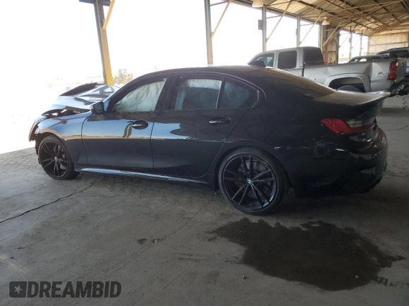 2021 BMW 3 Series M340i xDrive with VIN 3MW5U9J09M8C01983, listed as a Copart auction lot 50591655 with 0 mi miles and Salvage Title. Bid and sale history available at carsss.com. Image 2.