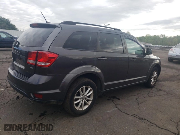 2015 Dodge Journey SXT with VIN 3C4PDDBG1FT725882, listed as a Copart auction lot 55903755 with 111,941 mi miles and Salvage title. Bid and sale history available at DreamBid. Image 3.