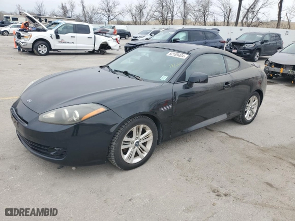 2008 Hyundai Tiburon GS with VIN KMHHM66D78U291813, listed as a Copart auction lot 82189404 with 103,272 mi miles and Clean Title. Bid and sale history available at carsss.com. Image 1.