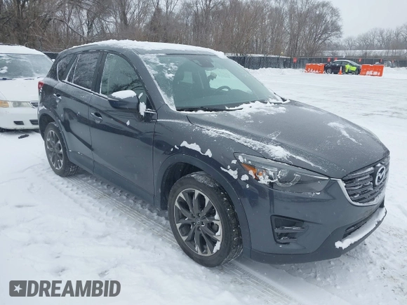 2016 Mazda CX-5 Grand Touring with VIN JM3KE4DY2G0913412, listed as a IAAI auction lot 41616132 with 85,166 mi miles. Bid and sale history available at carsss.com. Image 1.