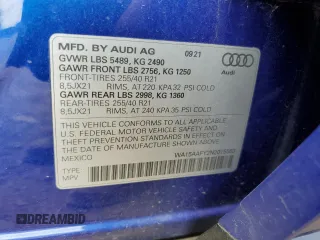 2022 Audi Q5 Sportback S line Premium Plus with VIN WA15AAFY2N2015563, listed as a Copart auction lot 61408015 with 43,561 mi miles and Salvage title. Bid and sale history available at DreamBid. Image 12.