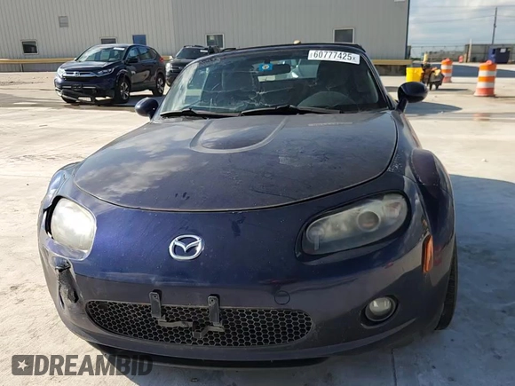 2007 Mazda MX-5 Miata Touring with VIN JM1NC25F770138120, listed as a Copart auction lot 60777425 with 184,029 mi miles and Salvage title. Bid and sale history available at DreamBid. Image 13.