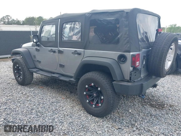 2014 Jeep Wrangler Unlimited Sport with VIN 1C4BJWDG3EL135351, listed as a IAAI auction lot 41947408 with 104,460 mi miles. Bid and sale history available at carsss.com. Image 3.
