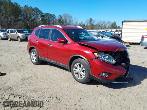 2015 Nissan Rogue SL with VIN 5N1AT2MTXFC927747, listed as a IAAI auction lot 41336830 with 82,098 mi miles. Bid and sale history available at carsss.com. Image 1.