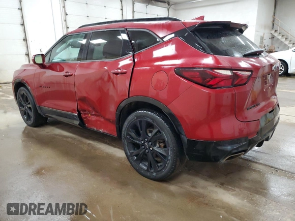 2019 Chevrolet Blazer RS with VIN 3GNKBJRS3KS684817, listed as a Copart auction lot 60059215 with 75,478 mi miles and Clean title. Bid and sale history available at DreamBid. Image 2.
