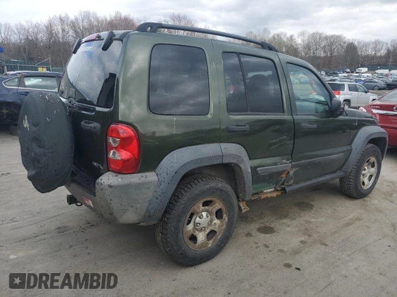 2007 Jeep Liberty Sport with VIN 1J4GL48K27W634768, listed as a Copart auction lot 45016985 with 134,418 mi miles and Salvage Title. Bid and sale history available at DreamBid. Image 3.