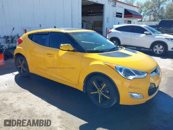 2013 Hyundai Veloster w/Gray Int with VIN KMHTC6AD8DU093272, listed as a IAAI auction lot 40407768 with 91,038 mi miles and . Bid and sale history available at DreamBid. Image 1.