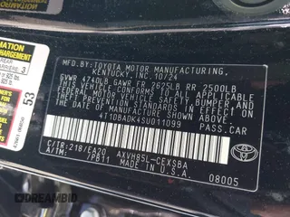 2025 Toyota Camry LE z VIN 4T1DBADK4SU011099, wystawiony jako IAAI lot #41949441 z przebiegiem 1 548 mil mil oraz . Historia ofert i sprzedaży dostępna na DreamBid. Obrazek 9.