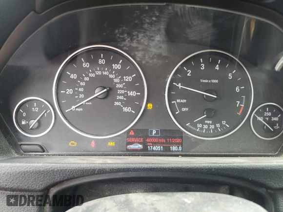 2013 BMW 3 Series 335i xDrive with VIN WBA3B9C5XDF587715, listed as a Copart auction lot 49008985 with 174,051 mi miles and Salvage Title. Bid and sale history available at carsss.com. Image 9.