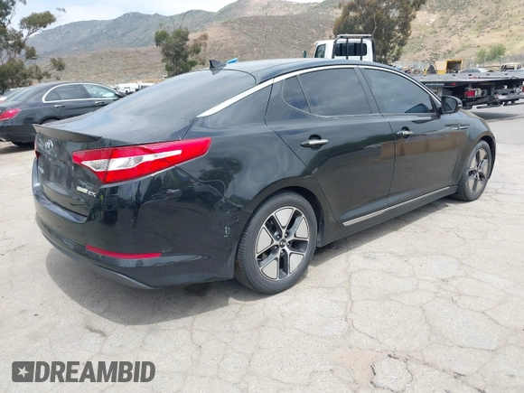 2013 Kia Optima Hybrid EX with VIN KNAGM4AD3D5057701, listed as a IAAI auction lot 42111647 with 160,426 mi miles. Bid and sale history available at carsss.com. Image 4.