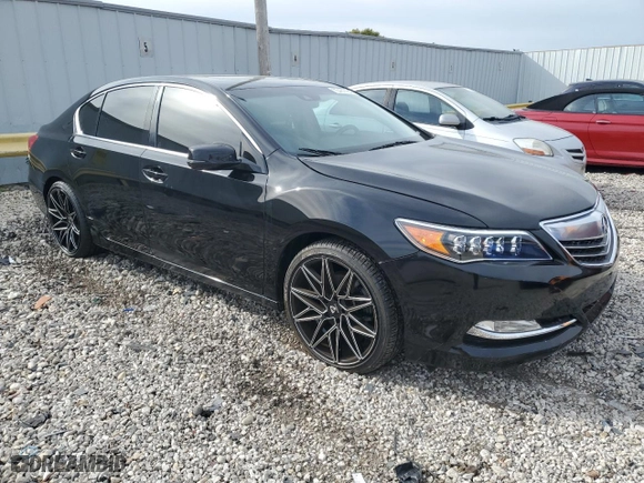 2014 Acura RLX Tech Pkg with VIN JH4KC1F58EC007159, listed as a Copart auction lot 75451164 with 88,593 mi miles and Salvage Title. Bid and sale history available at carsss.com. Image 4.