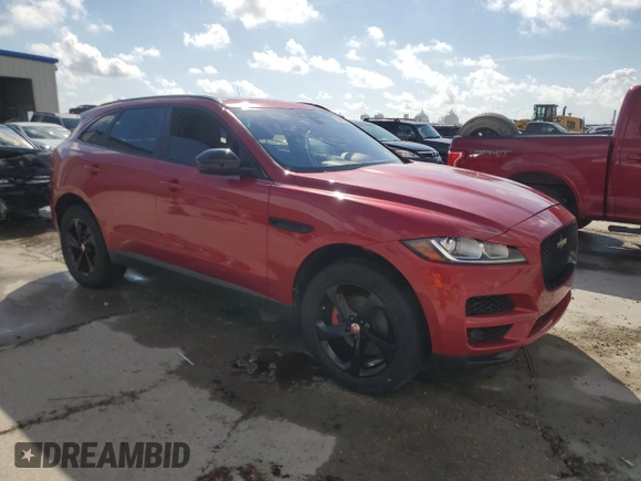 2019 Jaguar F-Pace 25t Premium with VIN SADCJ2FX0KA397415, listed as a Copart auction lot 54487285 with 92,586 mi miles and Non repairable. Bid and sale history available at DreamBid. Image 4.