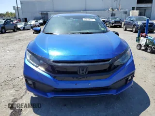 2019 Honda Civic Sport with VIN 19XFC2F86KE038109, listed as a Copart auction lot 53722175 with 89,615 mi miles and Salvage Title. Bid and sale history available at DreamBid. Image 5.