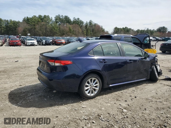 2021 Toyota Corolla LE with VIN JTDVPMAE0MJ132470, listed as a Copart auction lot 51667845 with Not Provided miles and Salvage Title. Bid and sale history available at DreamBid. Image 3.