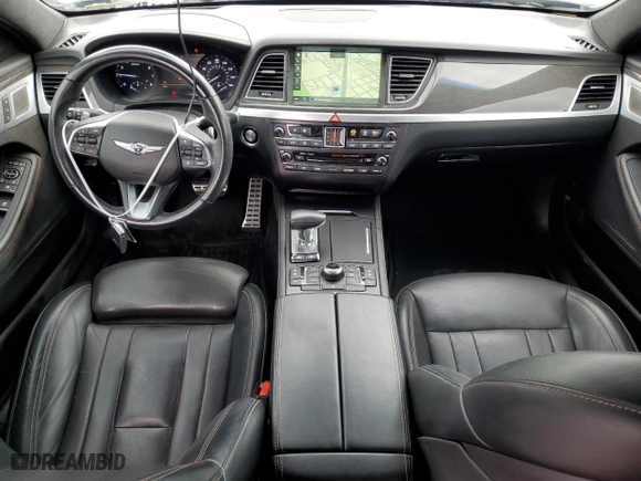 2018 Genesis G80 3.3T Sport with VIN KMHGN4JB3JU268389, listed as a Copart auction lot 45352615 with 61,112 mi miles and Salvage Title. Bid and sale history available at carsss.com. Image 8.