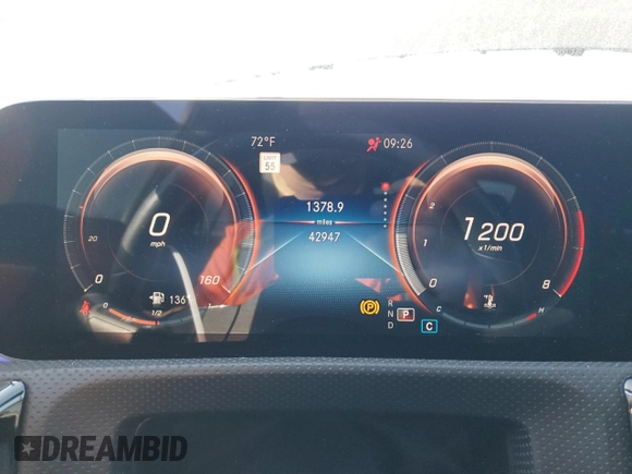 2020 Mercedes-Benz CLA 250 with VIN W1K5J4GB2LN108621, listed as a Copart auction lot 44345814 with 42,947 mi miles and . Bid and sale history available at DreamBid. Image 9.