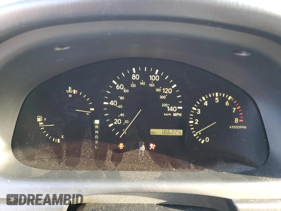 2001 Lexus RX 300 with VIN JTJGF10U010095633, listed as a Copart auction lot 79744634 with 186,324 mi miles and Salvage Title. Bid and sale history available at carsss.com. Image 9.