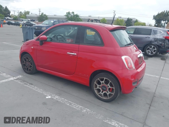 2015 FIAT 500 Sport with VIN 3C3CFFBR2FT528116, listed as a IAAI auction lot 42136399 with 114,548 mi miles. Bid and sale history available at carsss.com. Image 3.