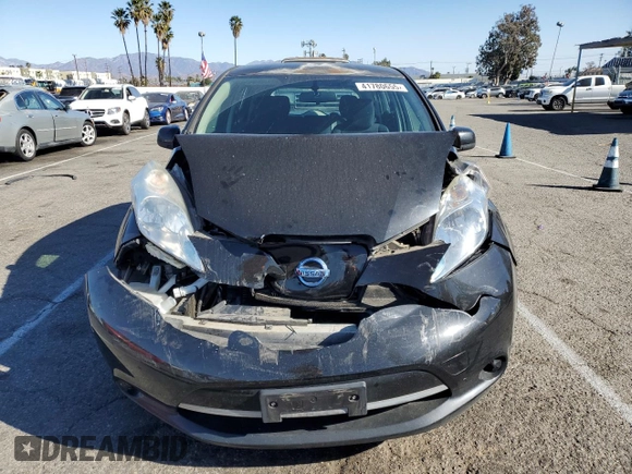 2015 Nissan LEAF SV with VIN 1N4AZ0CPXFC334701, listed as a Copart auction lot 41780655 with 66,335 mi miles and Salvage Title. Bid and sale history available at carsss.com. Image 5.