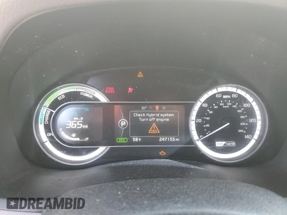 2017 Kia Niro LX with VIN KNDCB3LC8H5048892, listed as a Copart auction lot 50277875 with 247,155 mi miles and Salvage Title. Bid and sale history available at carsss.com. Image 9.
