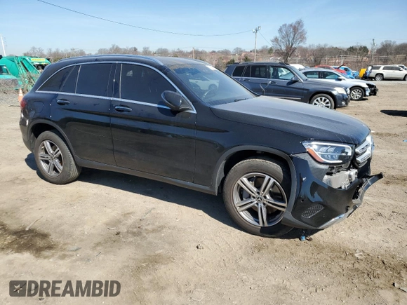 2022 Mercedes-Benz GLC 300 with VIN W1N0G8EB9NV367082, listed as a Copart auction lot 48414465 with 55,140 mi miles and Salvage Title. Bid and sale history available at DreamBid. Image 4.