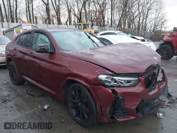 2022 BMW X4 M40i with VIN 5UX43DT09N9J96761, listed as a IAAI auction lot 41675333 with Not provided miles and . Bid and sale history available at DreamBid. Image 1.