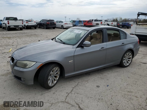 2011 BMW 3 Series 328i xDrive with VIN WBAPK7C5XBF196745, listed as a Copart auction lot 51811985 with 0 mi miles and Salvage Title. Bid and sale history available at carsss.com. Image 1.