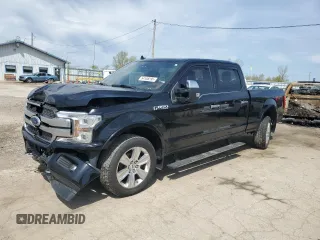 2018 Ford F-150 XL with VIN 1FTFW1EG2JFE02475, listed as a Copart auction lot 54108295 with 121,193 mi miles and Salvage title. Bid and sale history available at DreamBid. Image 1.
