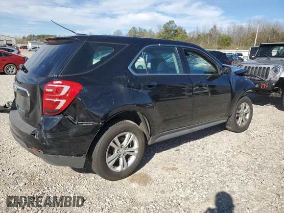 2017 Chevrolet Equinox LS with VIN 2GNALBEK7H1531480, listed as a Copart auction lot 49491395 with 0 mi miles and Salvage Title. Bid and sale history available at carsss.com. Image 3.