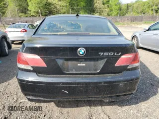 2008 BMW 7 Series 750Li with VIN WBAHN83588DT83469, listed as a Copart auction lot 53639225 with Not Provided miles and Salvage Title. Bid and sale history available at DreamBid. Image 6.