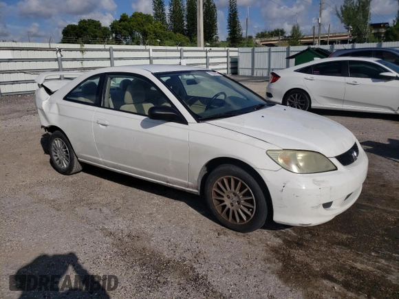 2005 Honda Civic Cpe LX with VIN 1HGEM22525L049352, listed as a Copart auction lot 73554414 with 79,872 mi miles and Salvage Title. Bid and sale history available at carsss.com. Image 4.
