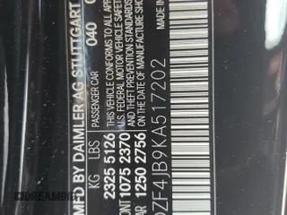 2019 Mercedes-Benz E 300 with VIN WDDZF4JB9KA517202, listed as a Copart auction lot 54513665 with 88,919 mi miles and Salvage title. Bid and sale history available at DreamBid. Image 12.