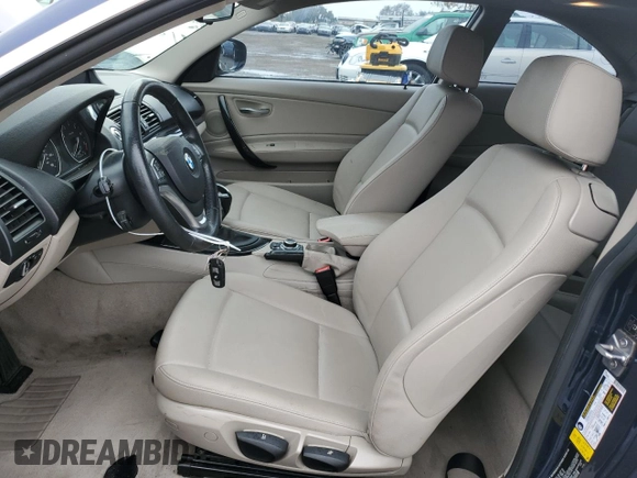2012 BMW 1 Series 128i with VIN WBAUP7C58CVP23824, listed as a Copart auction lot 85581654 with 81,587 mi miles and Salvage title. Bid and sale history available at DreamBid. Image 7.