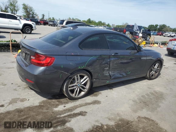 2016 BMW 2 Series 228i with VIN WBA1F9C57GV742243, listed as a Copart auction lot 50096414 with 80,081 mi miles. Bid and sale history available at carsss.com. Image 3.