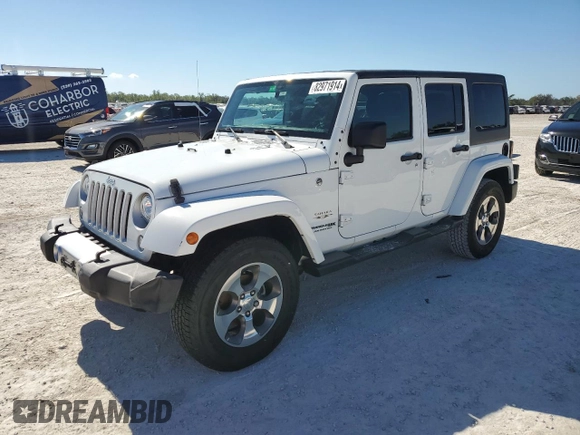 2018 Jeep Wrangler JK Unlimited Sahara with VIN 1C4HJWEG0JL929209, listed as a Copart auction lot 82971914 with 97,812 mi miles and Non Repairable. Bid and sale history available at carsss.com. Image 1.