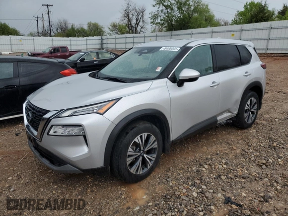 2022 Nissan Rogue SV with VIN 5N1BT3BB5NC676462, listed as a Copart auction lot 49498005 with 36,066 mi miles and Salvage Title. Bid and sale history available at carsss.com. Image 1.