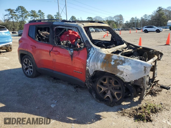 2015 Jeep Renegade Latitude with VIN ZACCJABT6FPC01492, listed as a Copart auction lot 48051185 with Not Provided miles and Salvage Title. Bid and sale history available at DreamBid. Image 4.