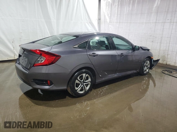 2017 Honda Civic Sedan LX with VIN 19XFC2F50HE204199, listed as a Copart auction lot 52629635 with 42,897 mi miles and Salvage Title. Bid and sale history available at carsss.com. Image 3.