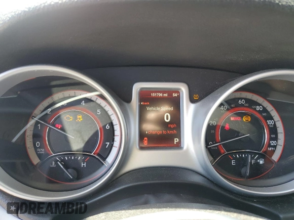 2016 Dodge Journey SXT with VIN 3C4PDCBG2GT221630, listed as a Copart auction lot 53418565 with 151,706 mi miles and Salvage Title. Bid and sale history available at carsss.com. Image 9.