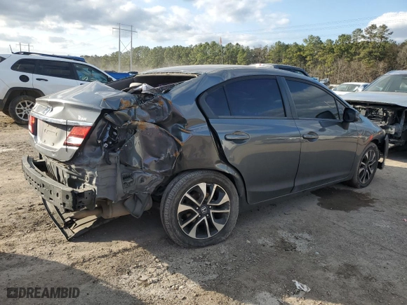 2013 Honda Civic Sdn EX with VIN 19XFB2F8XDE061902, listed as a Copart auction lot 43648855 with 170,546 mi miles and Salvage Title. Bid and sale history available at carsss.com. Image 3.