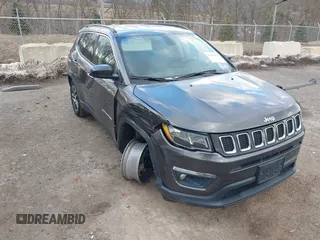 2019 Jeep Compass Latitude with VIN 3C4NJDBB1KT839413, listed as a IAAI auction lot 41437378 with 66,595 mi miles and . Bid and sale history available at DreamBid. Image 1.
