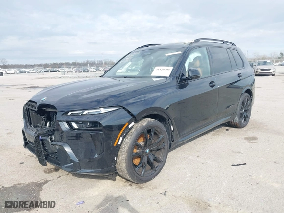 2025 BMW X7 xDrive40i with VIN 5UX23EM04S9X31373, listed as a IAAI auction lot 41429790 with 1,880 mi miles. Bid and sale history available at carsss.com. Image 17.