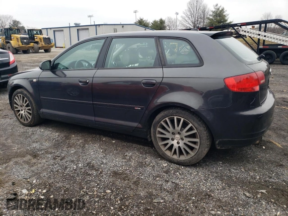 2007 Audi A3 with VIN WAUHF78P27A043168, listed as a Copart auction lot 83218044 with 182,598 mi miles and Salvage title. Bid and sale history available at DreamBid. Image 2.