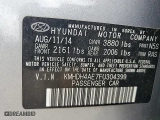 2015 Hyundai Elantra Limited with VIN KMHDH4AE7FU304399, listed as a Copart auction lot 53974625 with 149,961 mi miles and Clean Title. Bid and sale history available at carsss.com. Image 12.